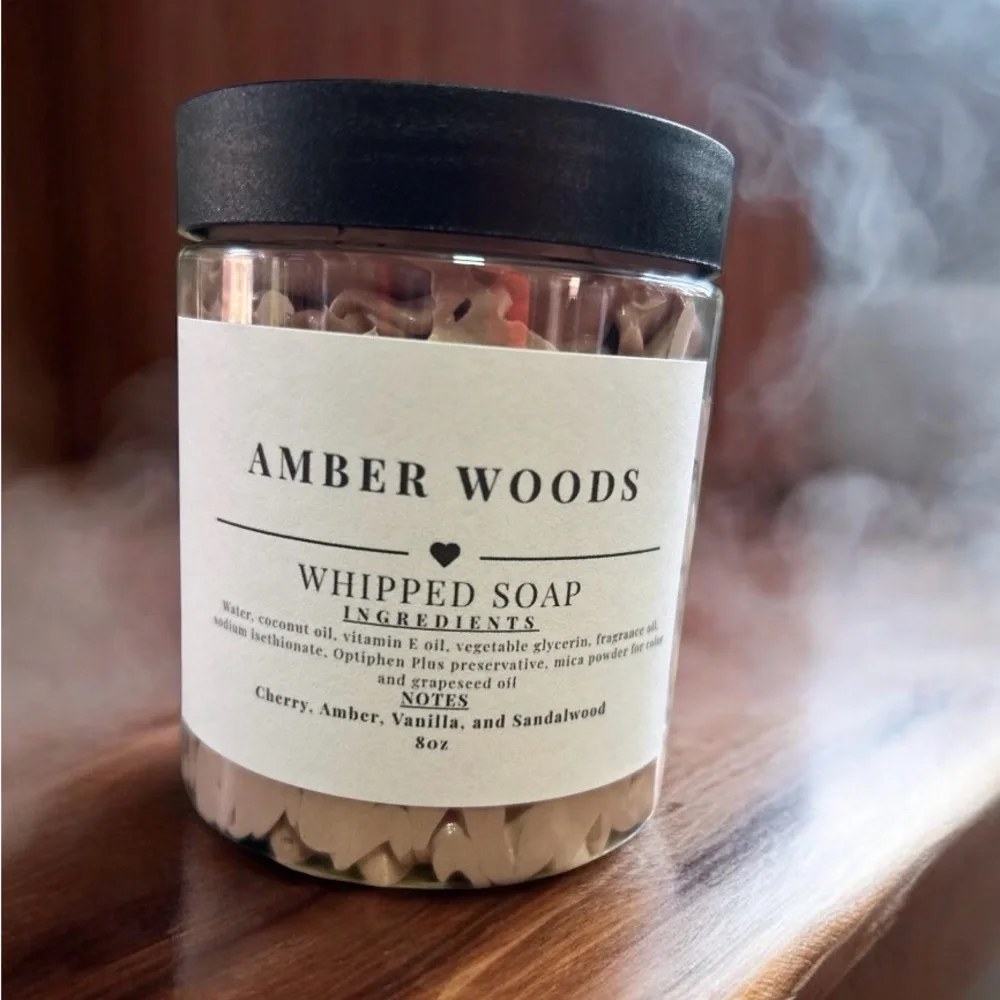 VALENTINES DAY💕 SALE🚨🚨AMBER-WOODS WHIPPED SOAP 🛁 HANDCRAFTED BY CRISTIN🤎 - Picture 3 of 4